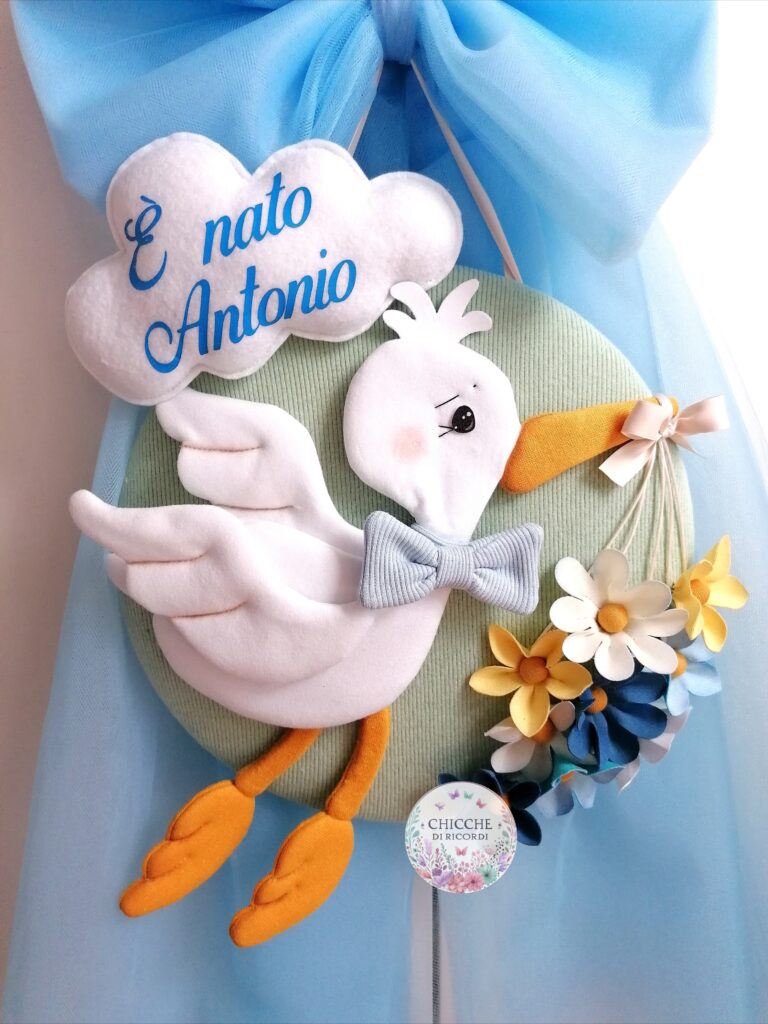Fiocco Nascita Cicogna