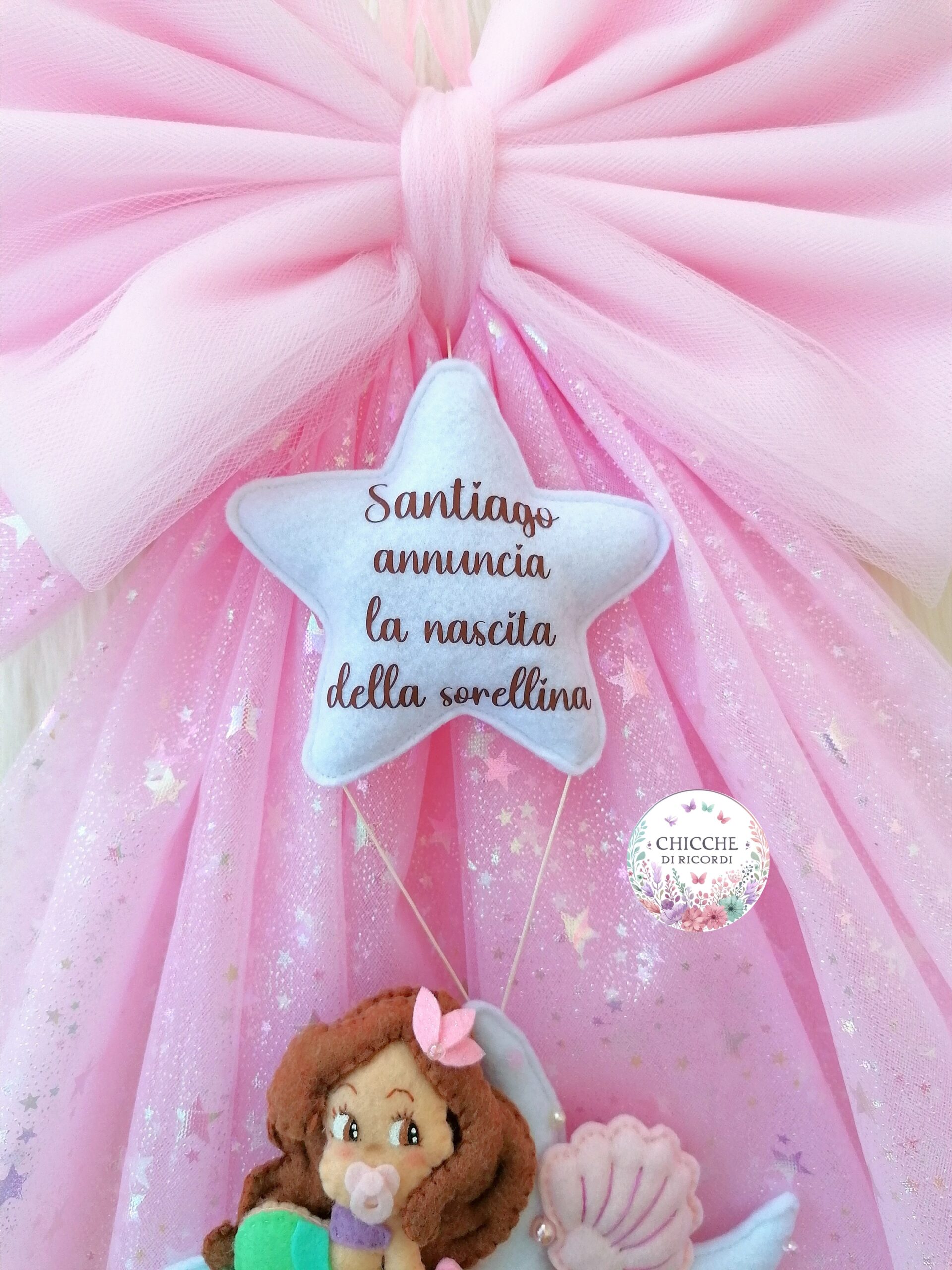 Fiocco nascita sirenetta - immagine 3