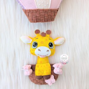 Fiocco nascita mongolfiera con giraffa - immagine 5