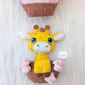Fiocco nascita mongolfiera con giraffa - immagine 7