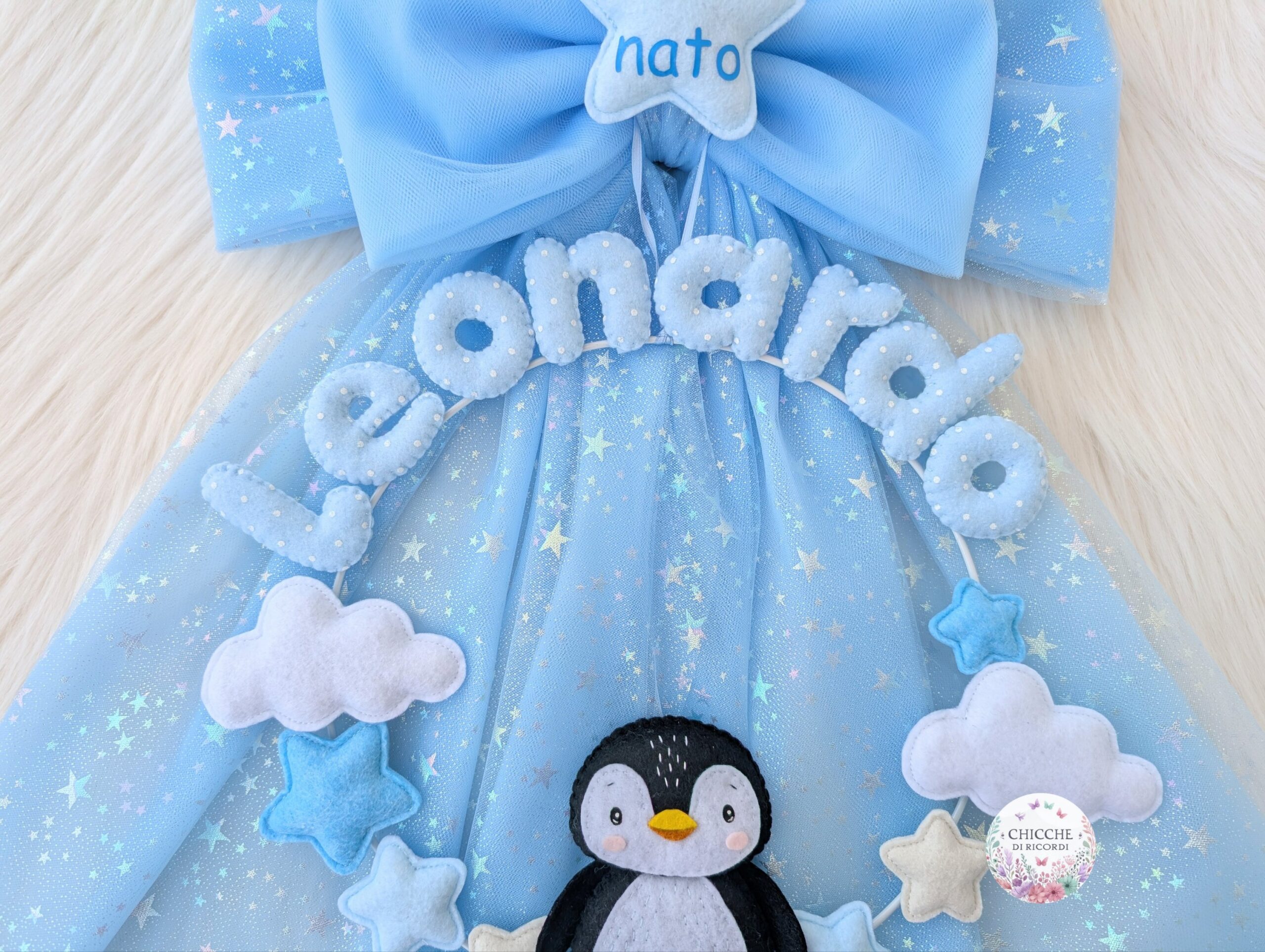 Fiocco nascita pinguino - immagine 5