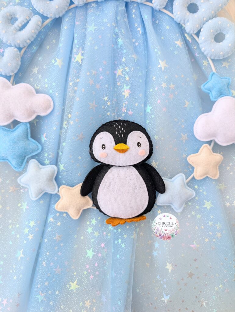 Fiocco nascita pinguino