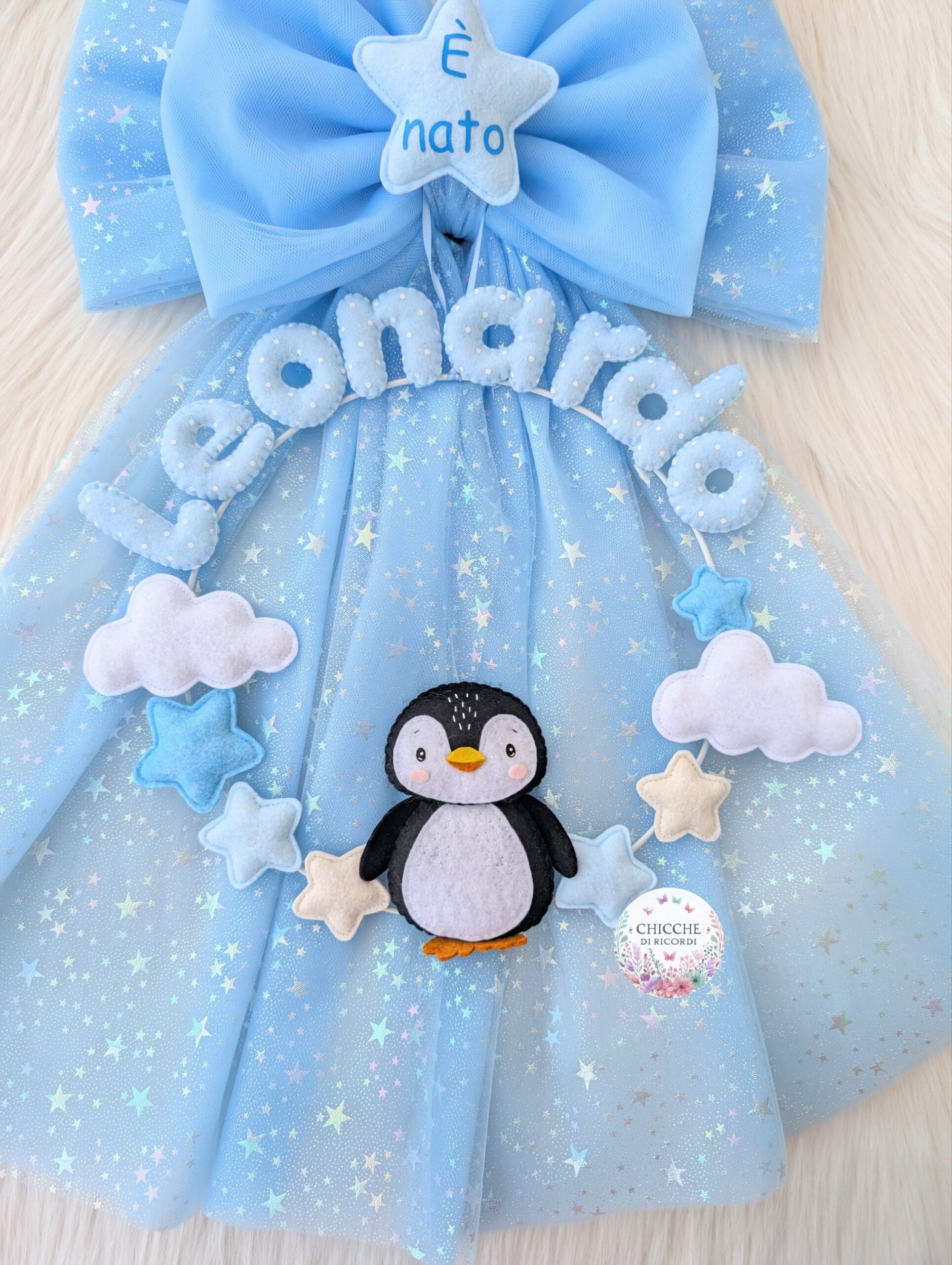 Fiocco nascita pinguino - immagine 4