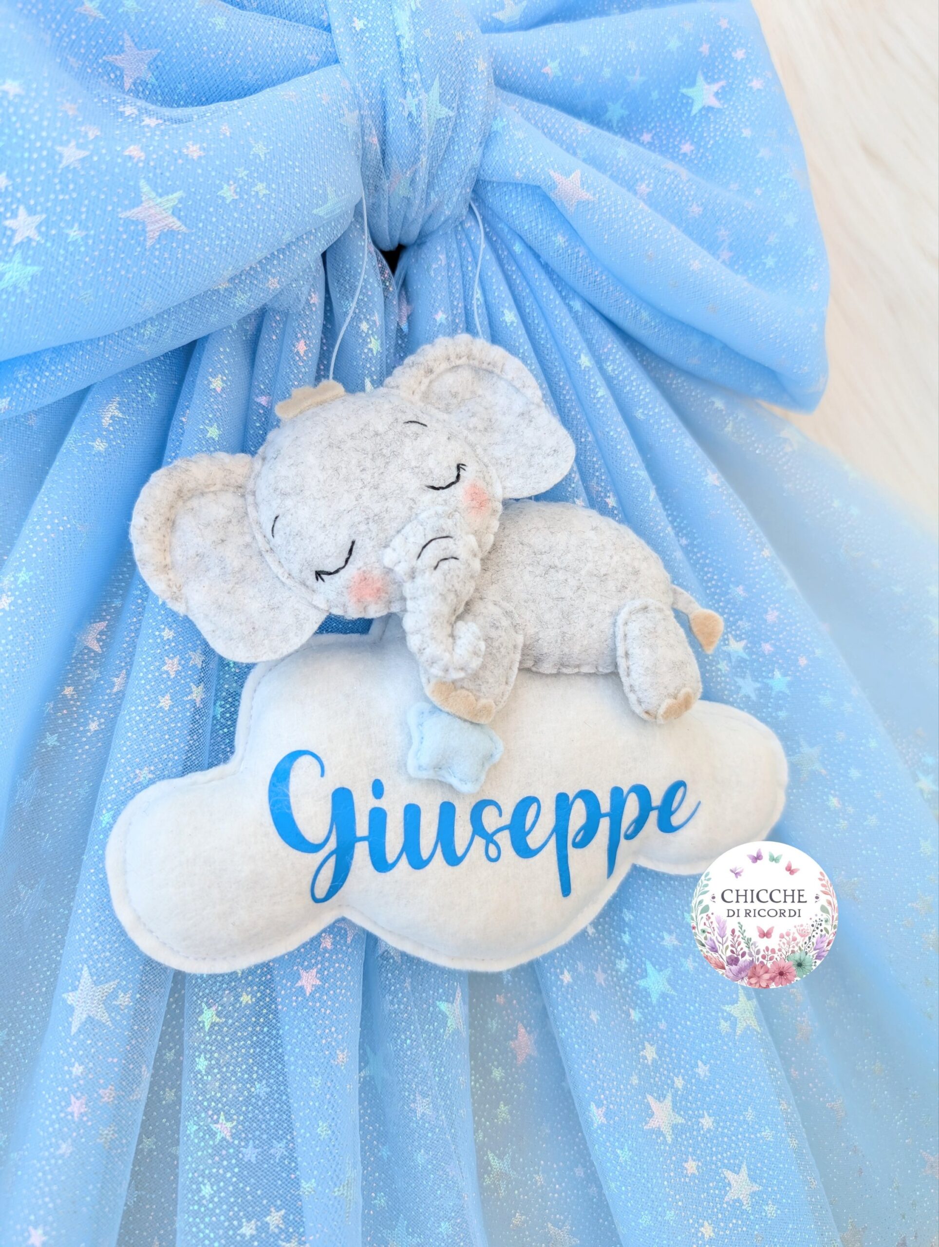 Fiocco nascita Baby Elefantino - immagine 5