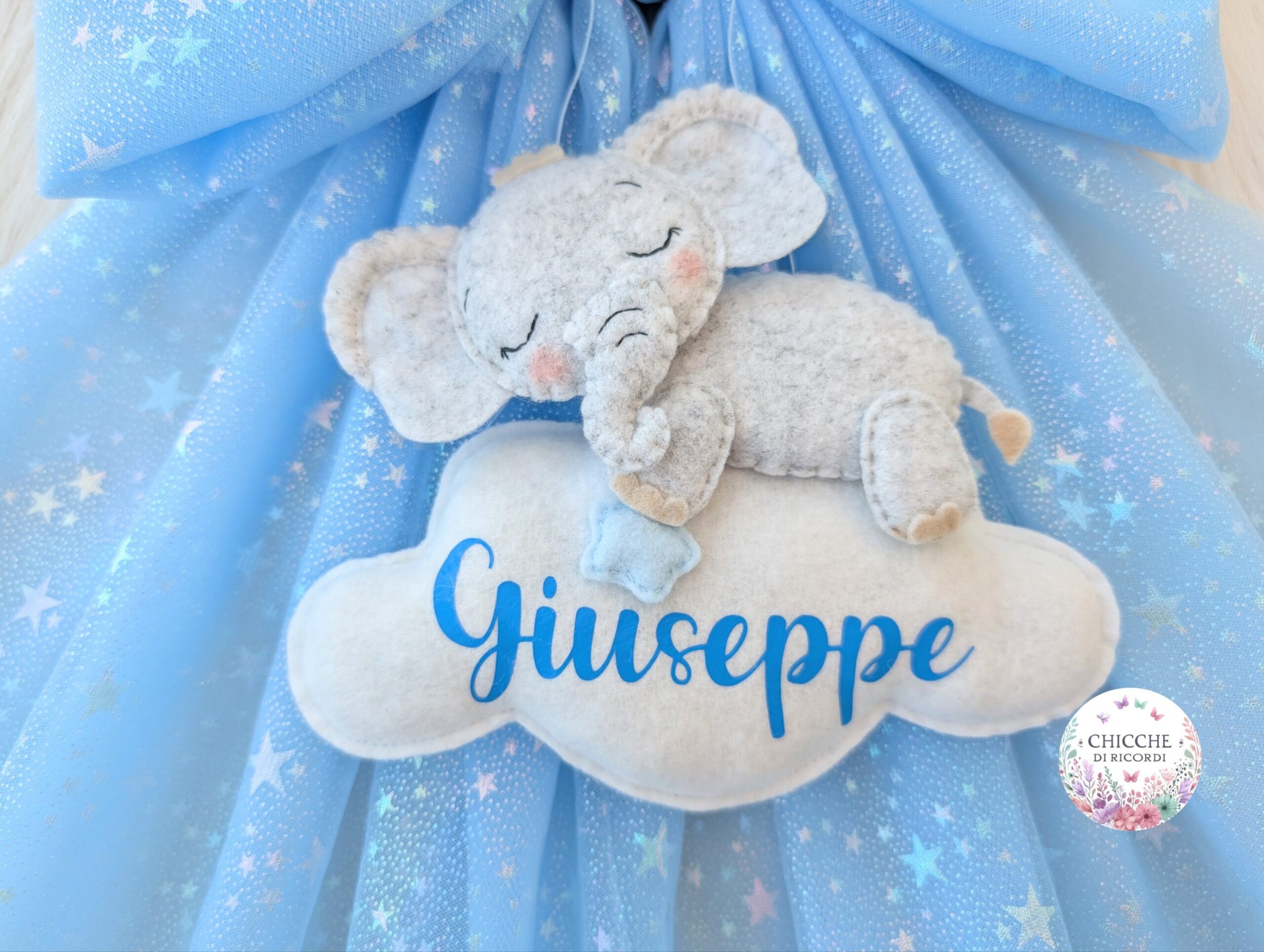 Fiocco nascita Baby Elefantino - immagine 3
