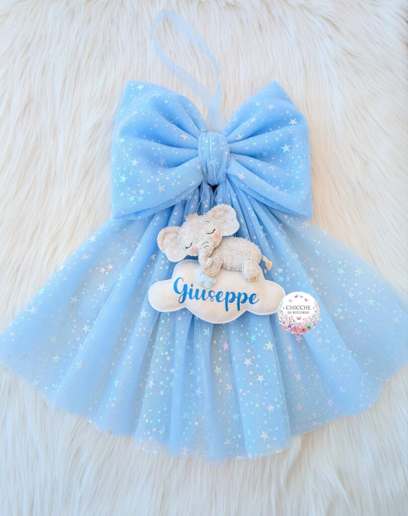 Fiocco nascita Baby Elefantino