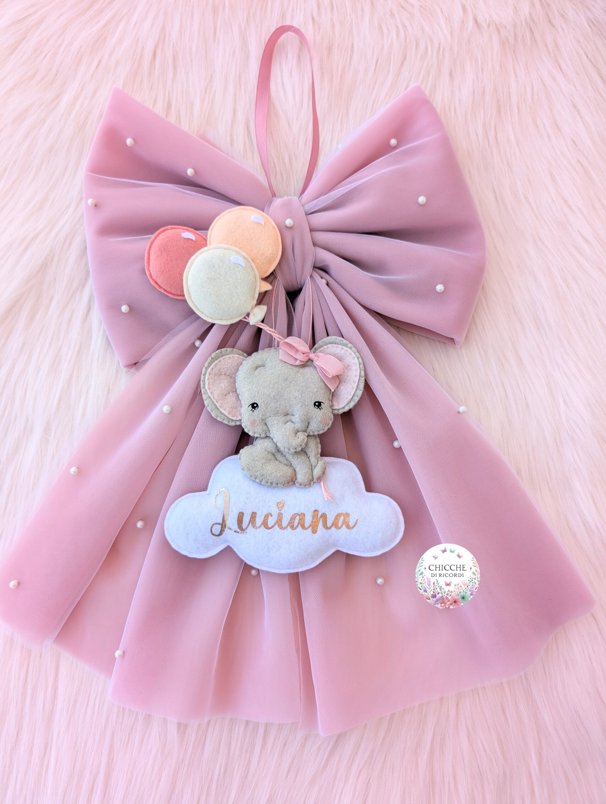 Fiocco nascita Baby Elefantina - immagine 1