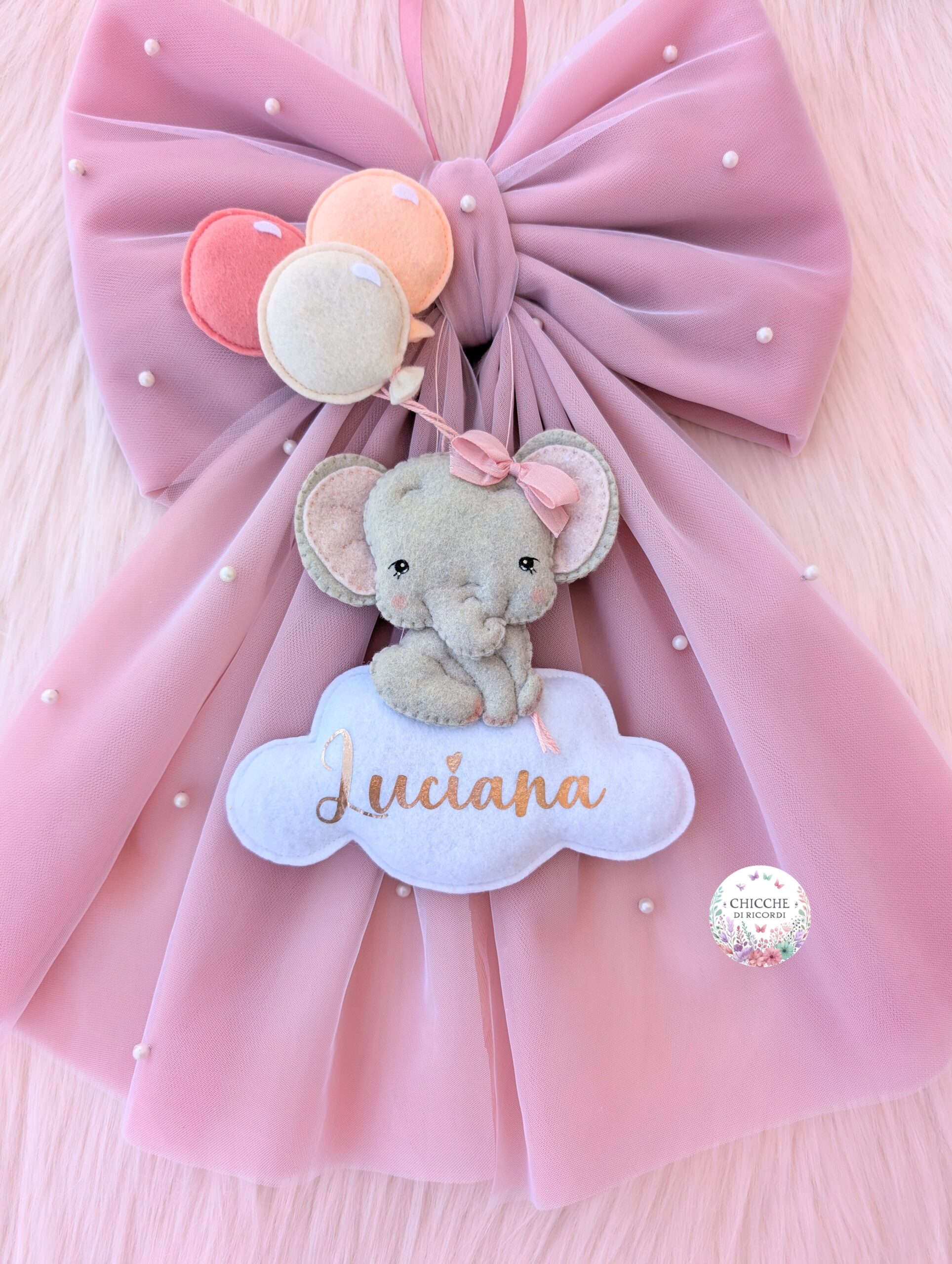 Fiocco nascita Baby Elefantina - immagine 2