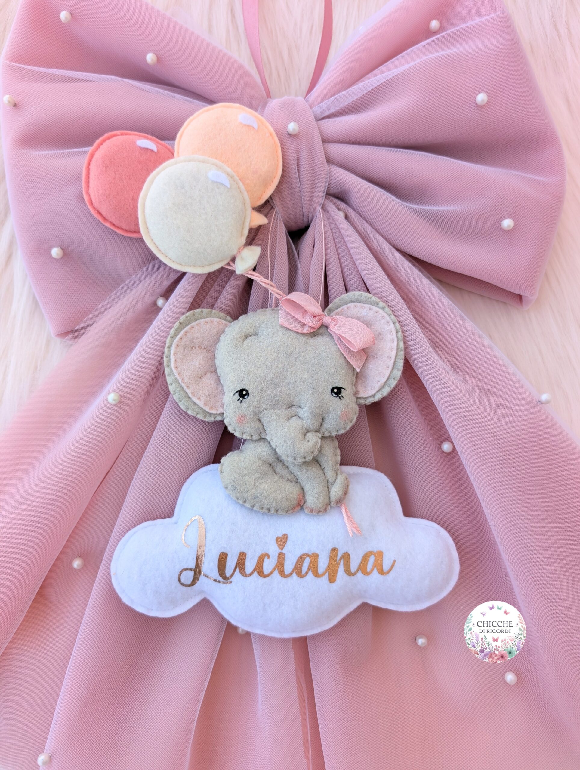 Fiocco nascita Baby Elefantina - immagine 3