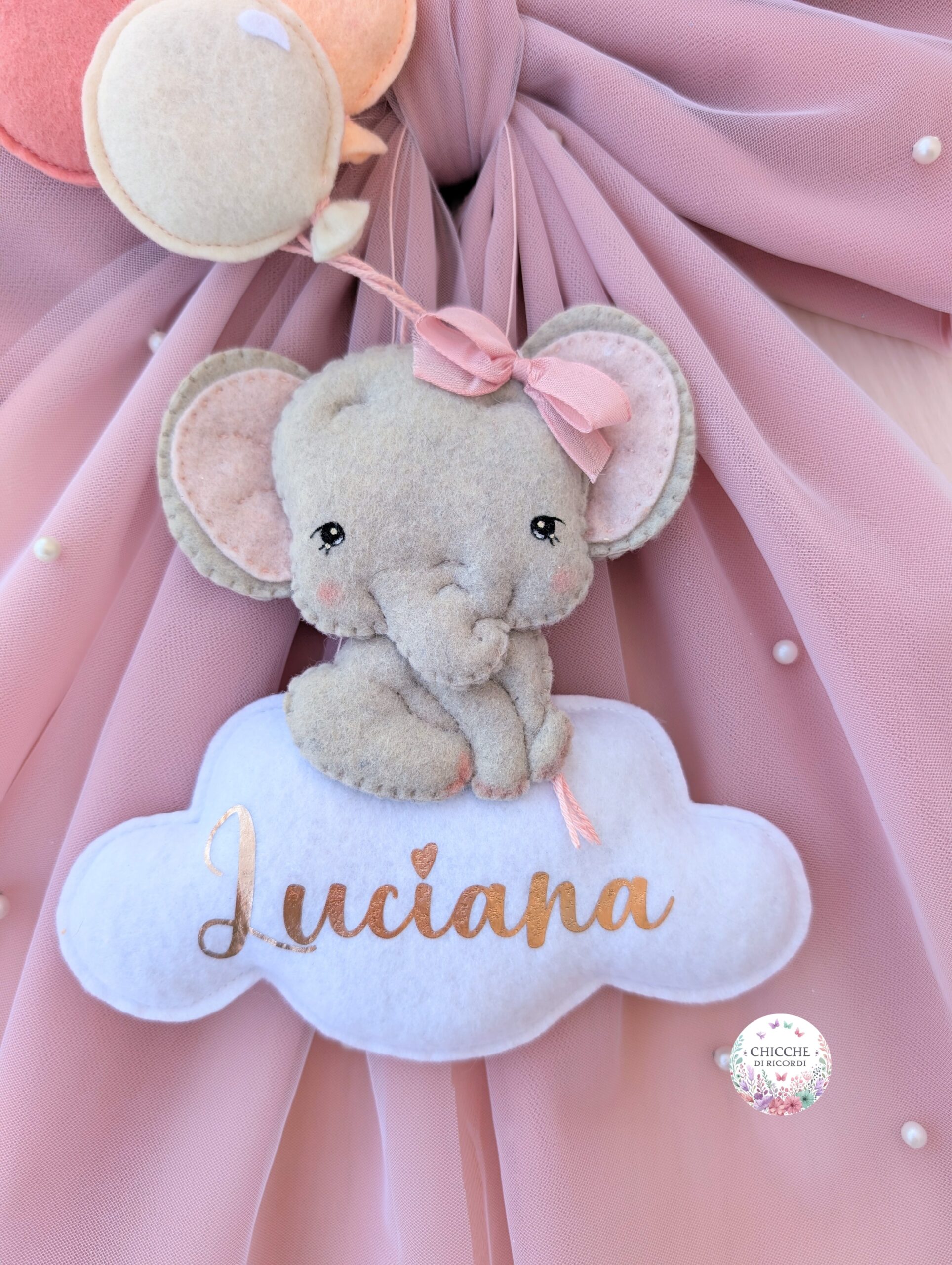 Fiocco nascita Baby Elefantina - immagine 4