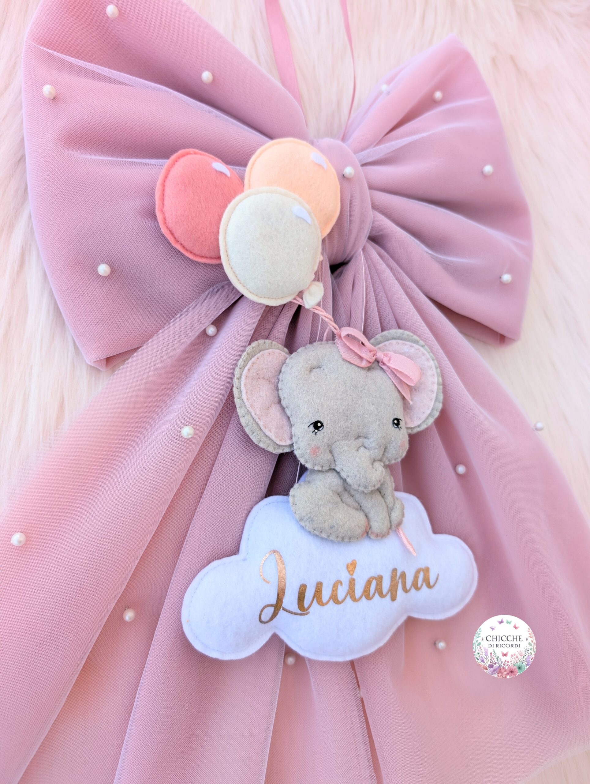 Fiocco nascita Baby Elefantina - immagine 5